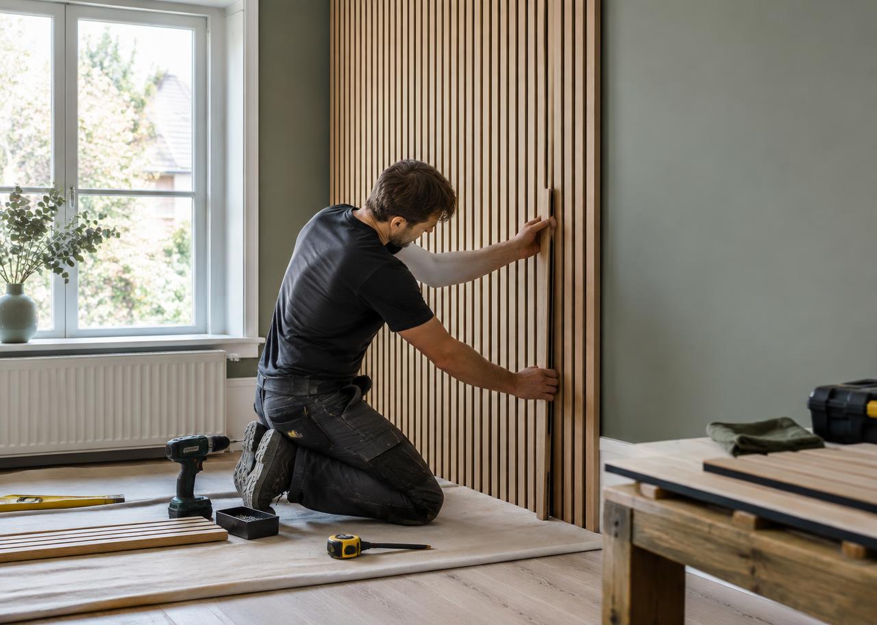 Vakman aan het werk in een woning